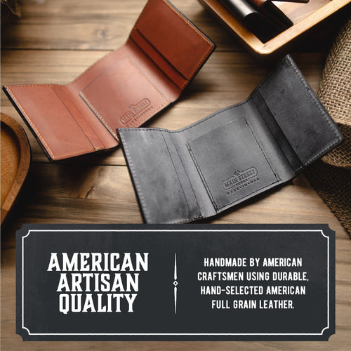 Trifold Leather Wallet Main Street Forge