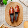 11-119-CGN TUSCANY Crocodile Penny Loafer, Cognac Zelli Italia