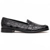 11-119-BKM (BLK) TUSCANY Crocodile Penny Loafer, Black Zelli Italia
