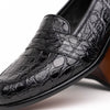 11-119-BKM (BLK) TUSCANY Crocodile Penny Loafer, Black Zelli Italia