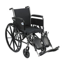 Cruiser III Light Weight Wheelchair with Flip Back Removable Arms, Full Arms, Elevating Leg Rests, 18" Seat RIO Medical Supplies