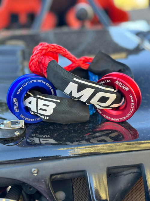 Soft Shackle 1/2'' x 22'' with sleeve and bag (Set of 2 Shackles) (Lifetime Warranty) MOJAB OFFROAD