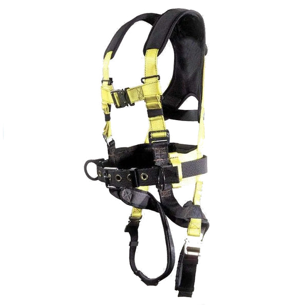 Full Body Harness w/ 3 D-Rings, X-Pad, Padded Legs, Quick Release RatchetStrap.Com