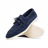 Zelli Italia 16-675-NVY VENICE Italian Sueded Goatskin Boat Shoes, Navy