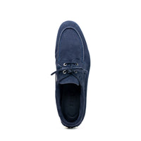 Zelli Italia 16-675-NVY VENICE Italian Sueded Goatskin Boat Shoes, Navy