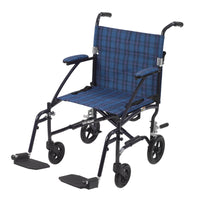Fly Lite Ultra Lightweight Transport Wheelchair, Blue RIO Medical Supplies