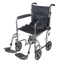 Lightweight Steel Transport Wheelchair, Fixed Full Arms, 17" Seat RIO Medical Supplies