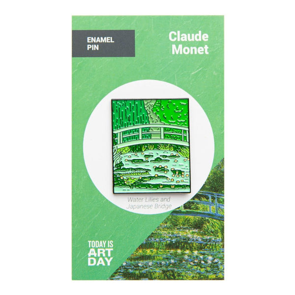 Water Lilies and Japanese Bridge by Claude Monet Enamel Pin - Today is Art Day ToyShnip