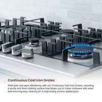 Rangaire 34" Gas Cooktop 5 Burners Stainless Steel RCG341S Rangaire Appliances