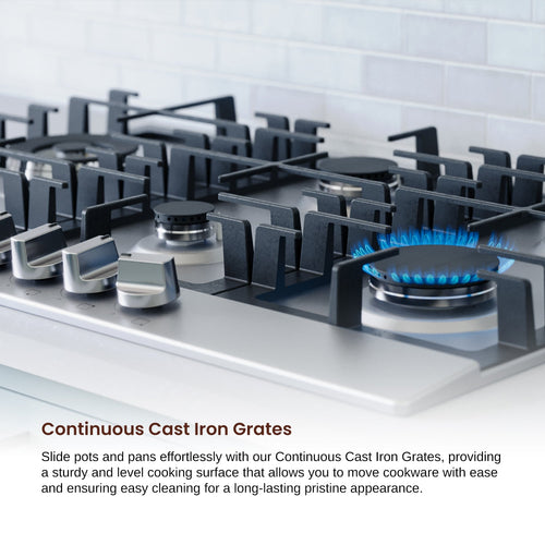 Rangaire 34" Gas Cooktop 5 Burners Stainless Steel RCG341S Rangaire Appliances