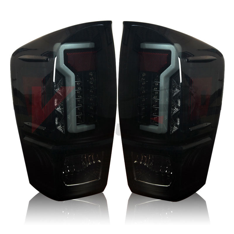 Winjet Toyota Tacoma 2016-23 LED Tail Light - Black / Smoke