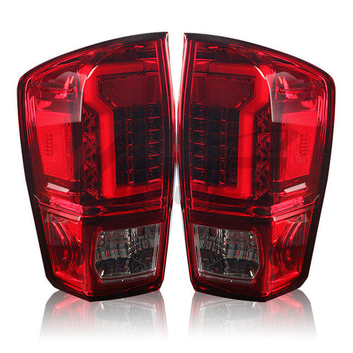 Winjet 2016-23 Toyota Tacoma LED Tail light - Red/Clear OffRoadUSA.com