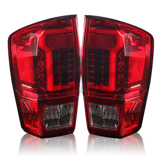 Winjet 2016-23 Toyota Tacoma LED Tail light - Red/Clear