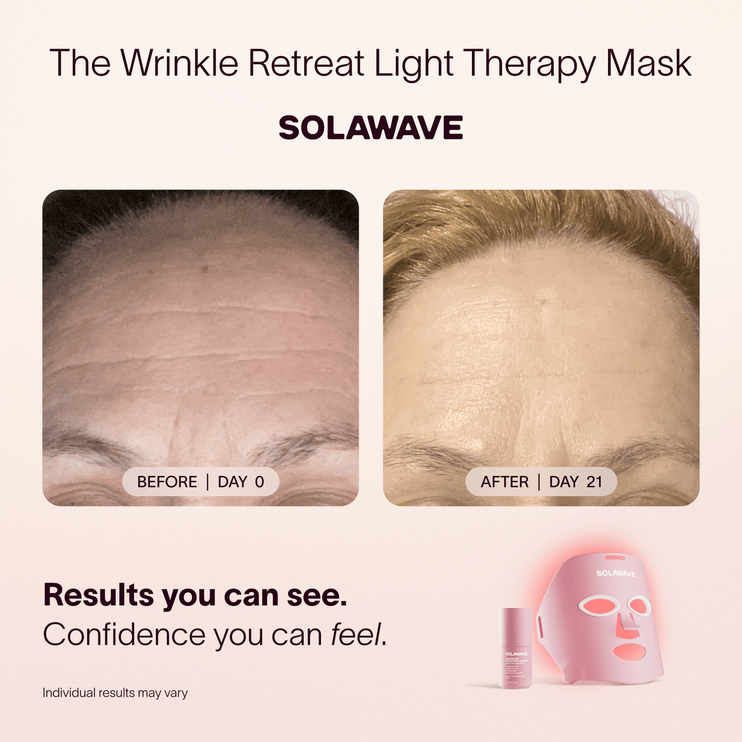 Solawave Solawave Wrinkle Retreat Face Mask & LightBoost Serum Kit