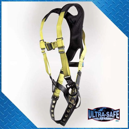 Full Body Harness w/ X-Pad, 3 D-Rings, & Chest Quick Release RatchetStrap.Com