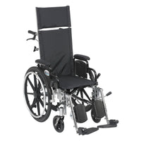 Viper Plus Light Weight Reclining Wheelchair with Elevating Leg Rests and Flip Back Detachable Arms, 14" Seat RIO Medical Supplies