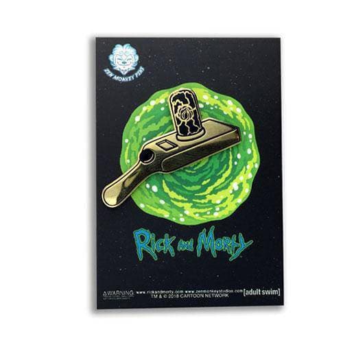 Zen Monkey: Golden Portal Gun - Rick and Morty Enamel Pin ToyShnip