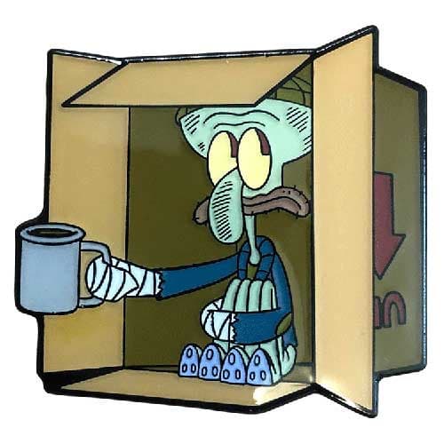 Zen Monkey: Homeless Squidward - SpongeBob SquarePants Enamel Pin ToyShnip