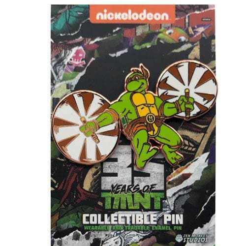 Zen Monkey: Leaping Michelangelo Rose Gold (35th Anniversary) - Teenage Mutant Ninja Turtles Pin ToyShnip