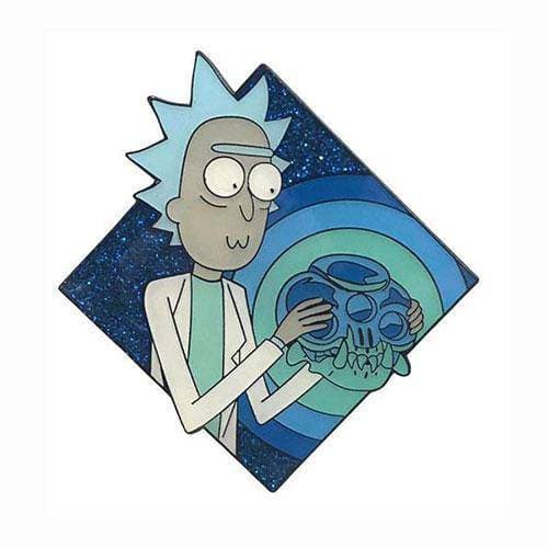 Zen Monkey: Rick Holding The Crystal Skull (SEASON 4 | EPISODE 3) - Rick and Morty Enamel Pin ToyShnip
