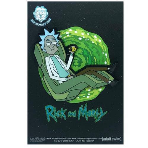 Zen Monkey: Rick's Hover Chair(SEASON 4 EPISODE 3) - Rick and Morty Enamel Pin ToyShnip