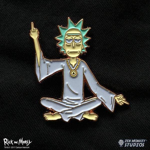 Zen Monkey: Spiritual Leader Rick - Rick and Morty Enamel Pin ToyShnip