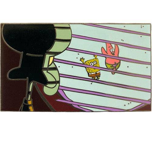 Zen Monkey: Squidward Looking Through Window- Spongebob Squarepants Pin ToyShnip